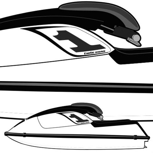 Amazon.com: Exotic Signs Race Number Compatible with Kawasaki 750