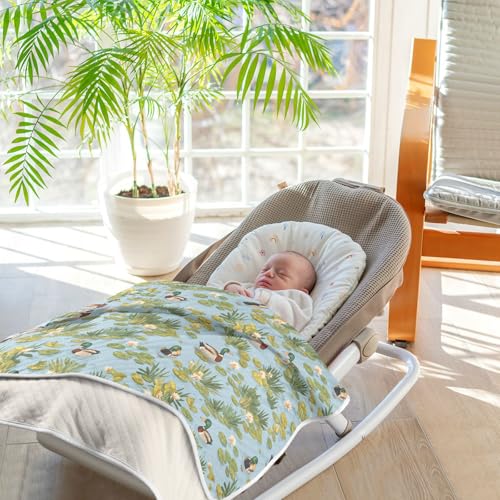Image of Swaddle Blanket for Boys Girls Soft Warm Swaddle Blanket for Infant Toddler 30X40in Duck Pond