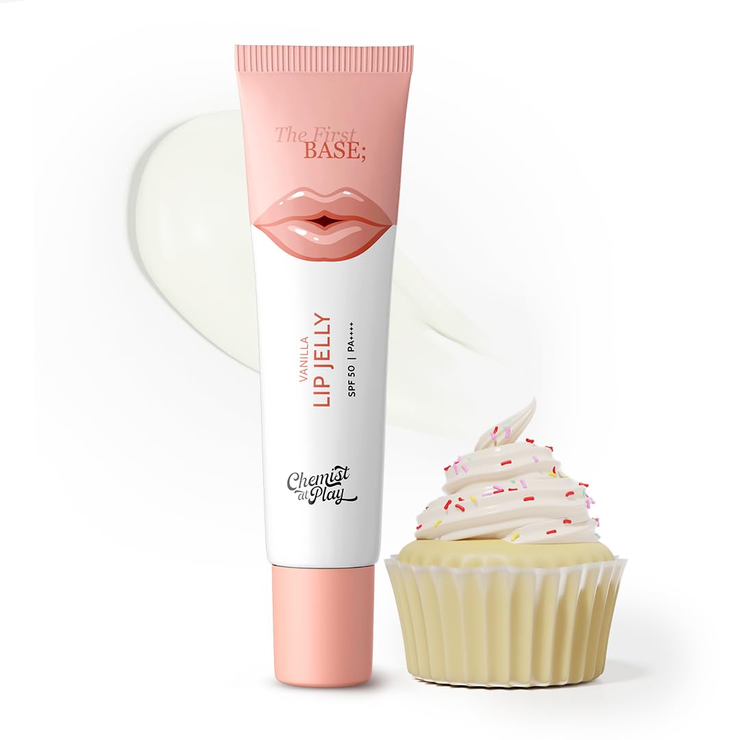 Chemist At Play Vanilla Tinted Lip Balm for Dark, Dry, Chapped and Pigmented Lips| Gives 24 hours moisturization| SPF 50 PA+++| For Women & Men| Has 2% Kojic Acid, Hyaluronic Acid, ceramides & Peptides| 10gms