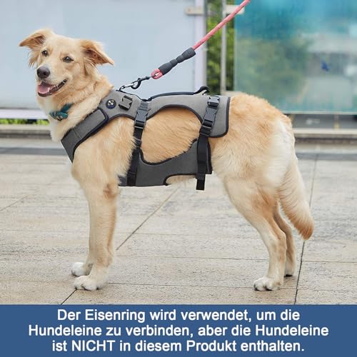 COODEO Hundegeschirr, Ganzkörperstütze und Erholungsweste, verstellbar und atmungsaktiv, für ältere, behinderte, gelenkverletzte, arthritische und gelähmte Hunde. (Schwarz, S)