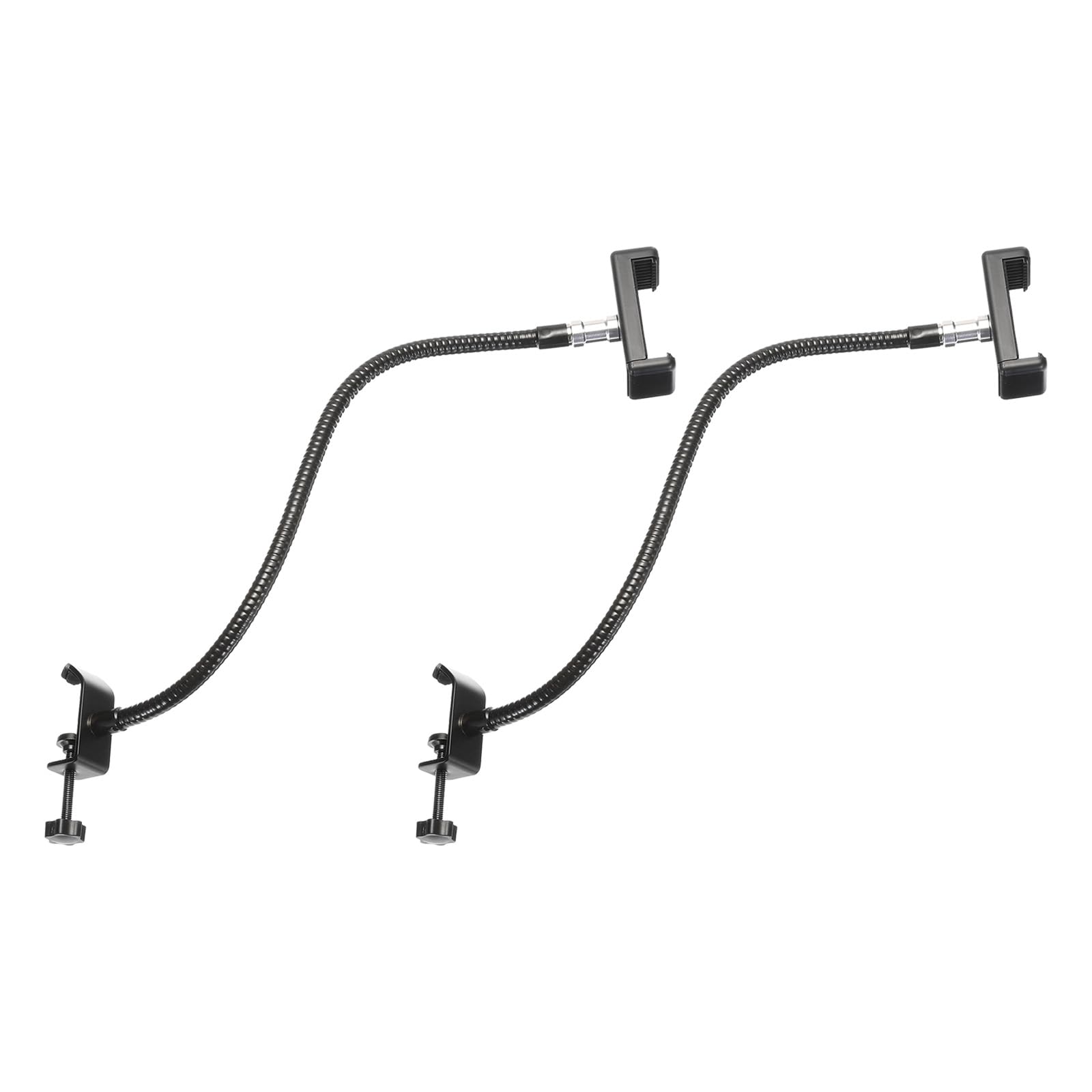PATIKIL 16.9" Gooseneck Desk Mic Stand, 2Pcs Flexible Arm Desktop Microphone Stand with Clip