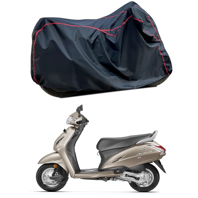Image of Waterproof Scooter Cover Compatible with Honda Activa 4G Fabric UV Protection (Black)