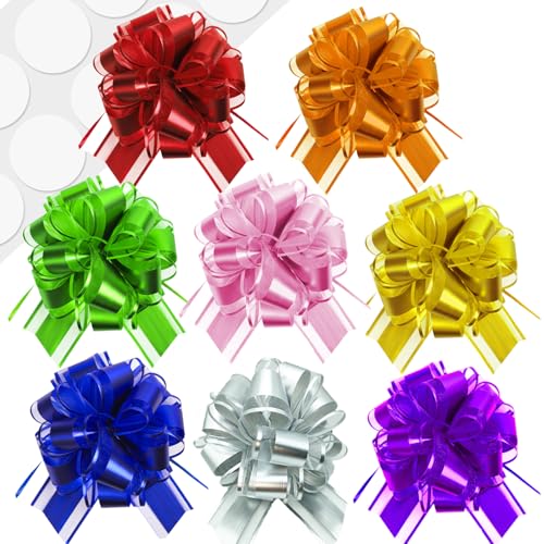 SZXFUWEI Pull Bows for Gift Wrapping: 8PCS 6 Inch Multiple Colors Large Bow