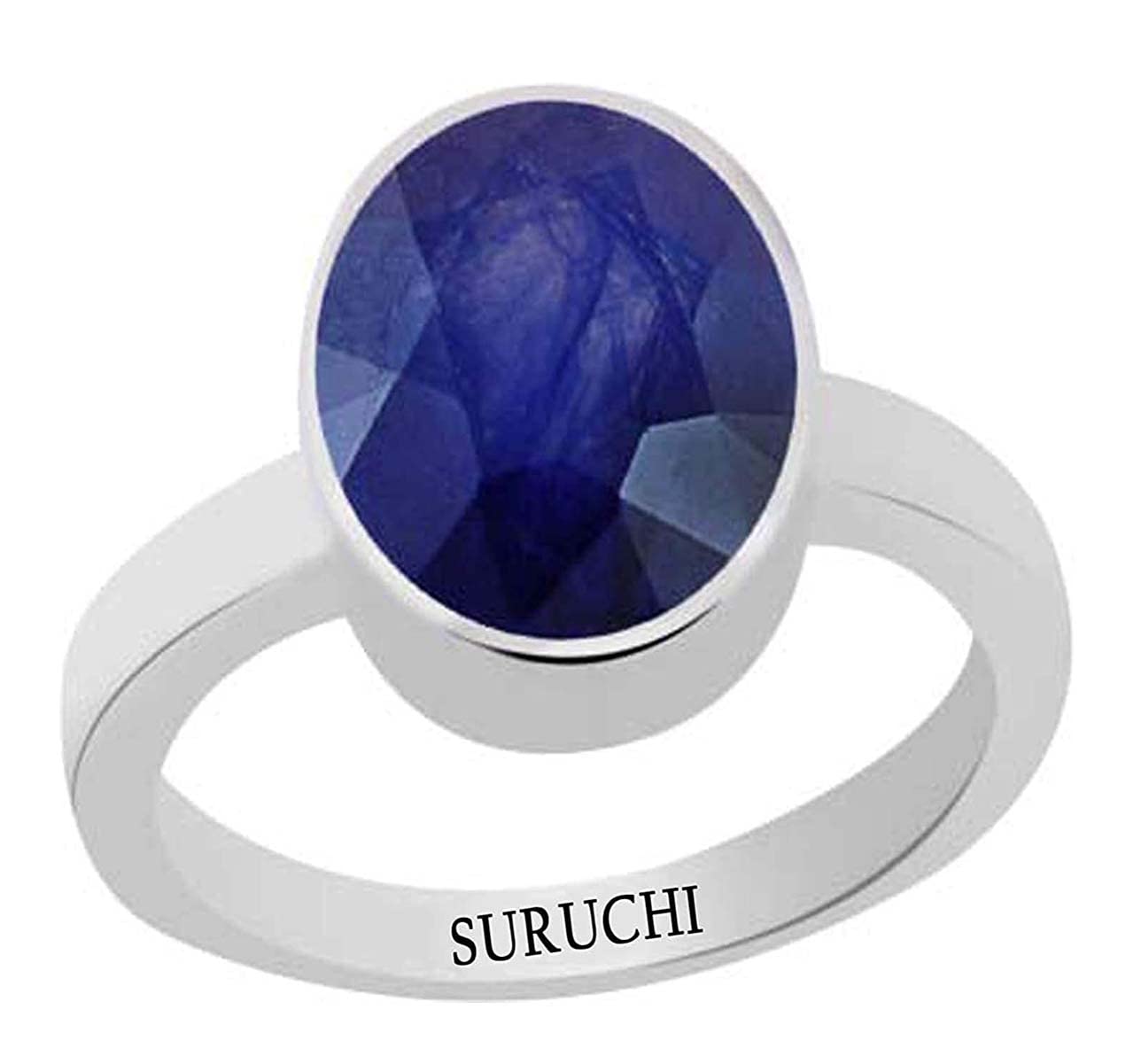 Suruchi Gems & Jewels Sterling Silver Blue Sapphire/Neelam Astrological Gemstone 3.25 Ratti or 3 Carat 925 Bis Hallmark Ring for Men & Women (B07CP31BFT) Amazon Price History, Amazon Price Tracker