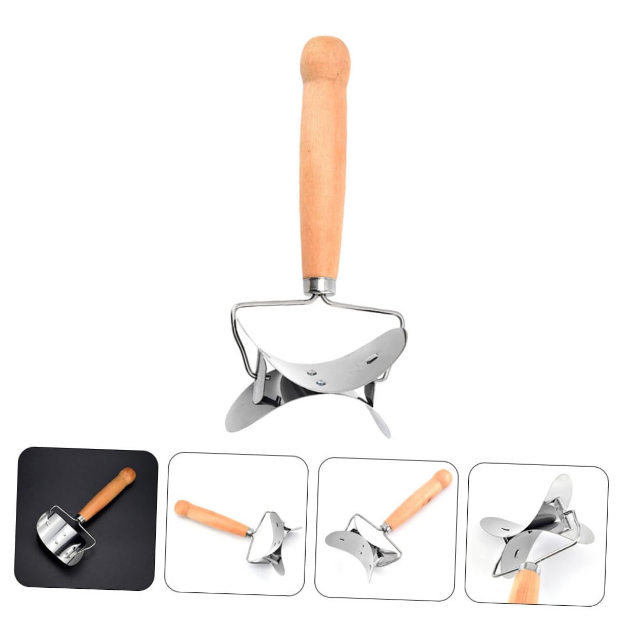 Ciieeo 5 Set Di Per Tagliare La Pelle Di Gnocchi Con Manico in Legno Multiuso Per Gadget Da Cucina 2 Pezzi * 5