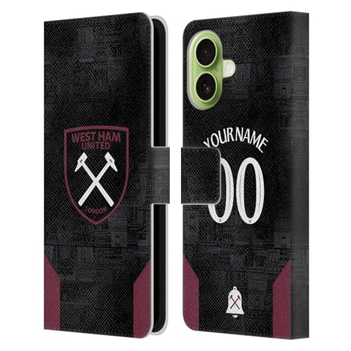 Housse en cuir iPhone 17 West Ham United FC personnalisé, finitions haut de gamme