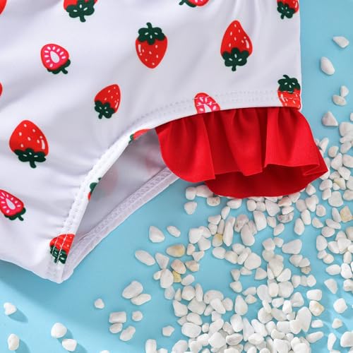 Image of Baby Swimsuit Girl Two Piece Bathing Suit Toddler Girls Summer Beach Ruffle Tankini Swimwear 1-7Y