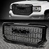 KARPAL Front Bumper Upper Grille Denali Style Grill Compatible with 2016 2017 2018 GMC Sierra 1500 Replaces 84056783 23496245 23496235 23258406 Gloss Black