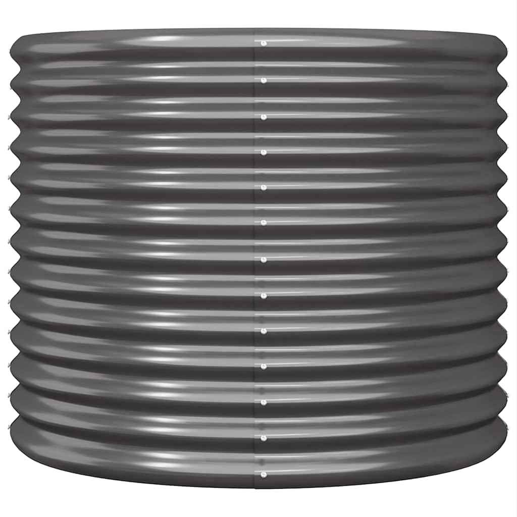 vidaXL Pflanzkübel Blumenkübel Hochbeet Blumenkasten Pflanzgefäß Pflanzkasten Blumentopf Garten Verzinkter Stahl 80x80x68cm Anthrazit