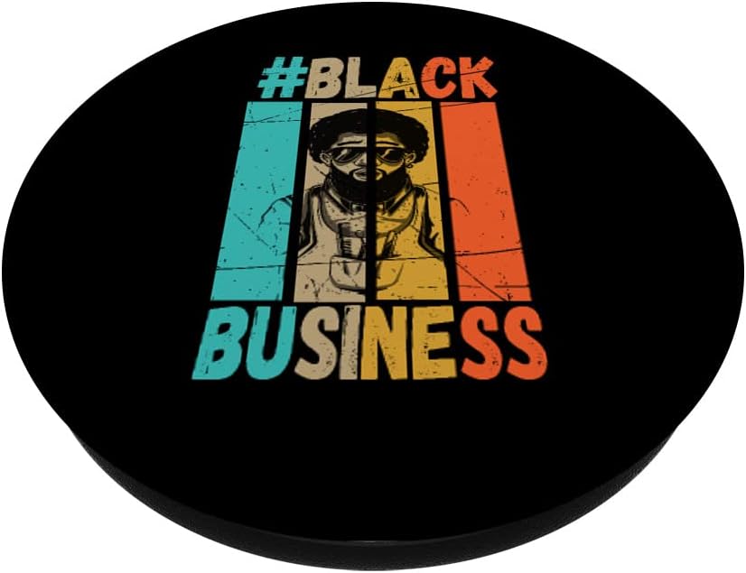 #BLACKBUSINESS Motif for African Americans PopSockets Swappable PopGrip - Image 3