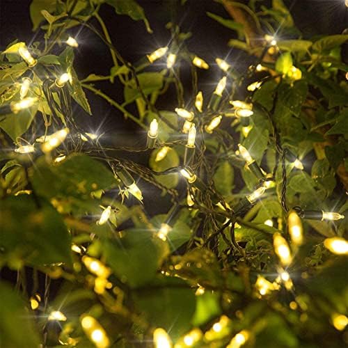 Moxled Christmas Tree Lights, 15M 100 LED Fairy String Lights with Remote Control, Timer, 8 Modes, Waterproof, Warm White & White Christmas Lights for Outdoor, Indoor, Xmas Tree Decorations