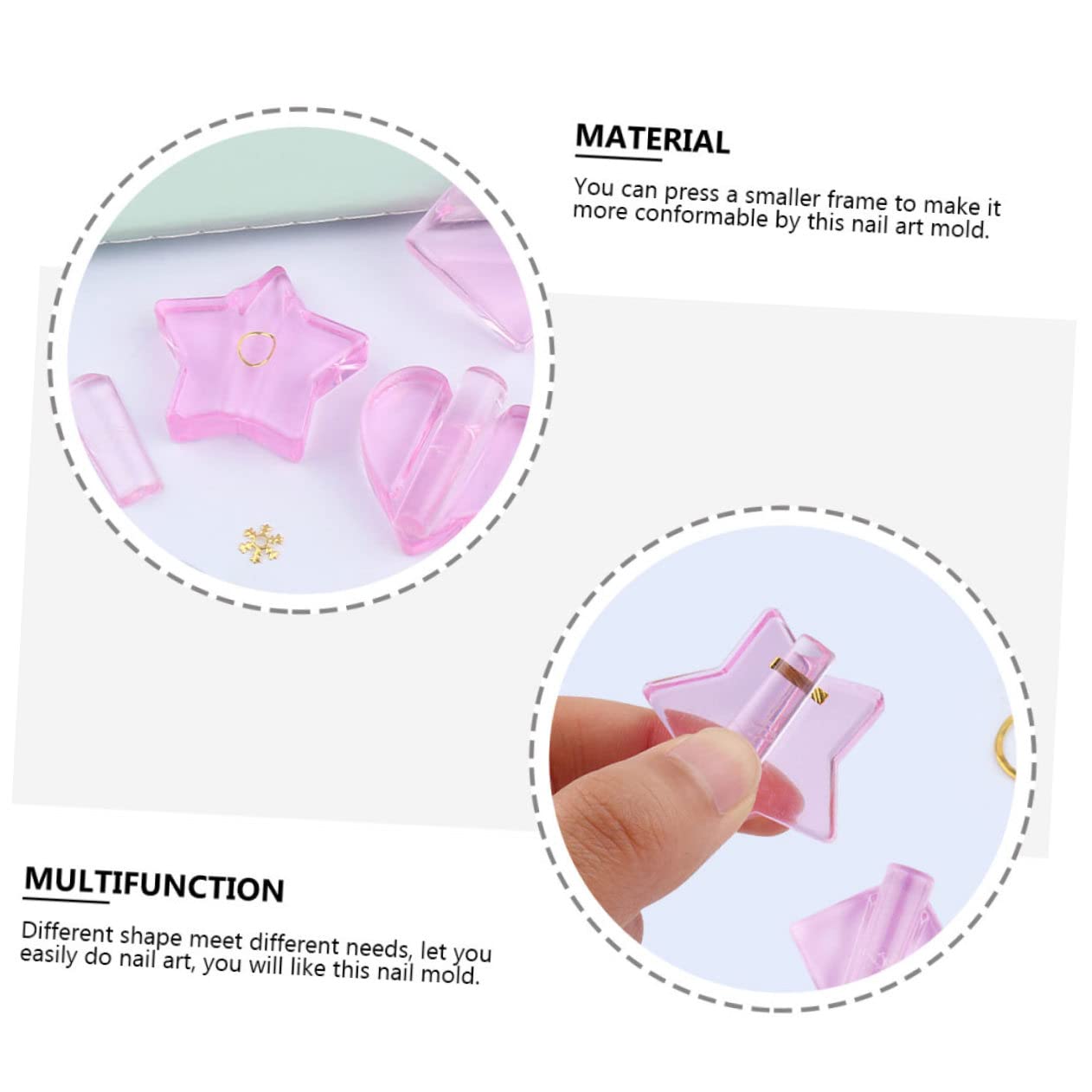 16pezzi Stampo Professionale Per Unghie Modelli Per Artigianato Goffrato Strumenti Per Manicure Di Forme Arcuate Stella Cuore Per Nail Art Fai Te