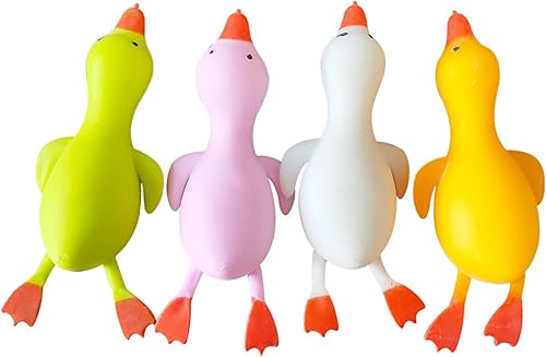 Juguete para liberar el estrés, helado falso de fresa, plátano, melocotones, naranjas, ideal para liberar el estrés para adultos y niños (pato)
