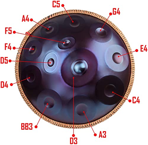 Harmonic Hand-pan Drum, 12 notas, 22 pulgadas, color púrpura miniatura 5