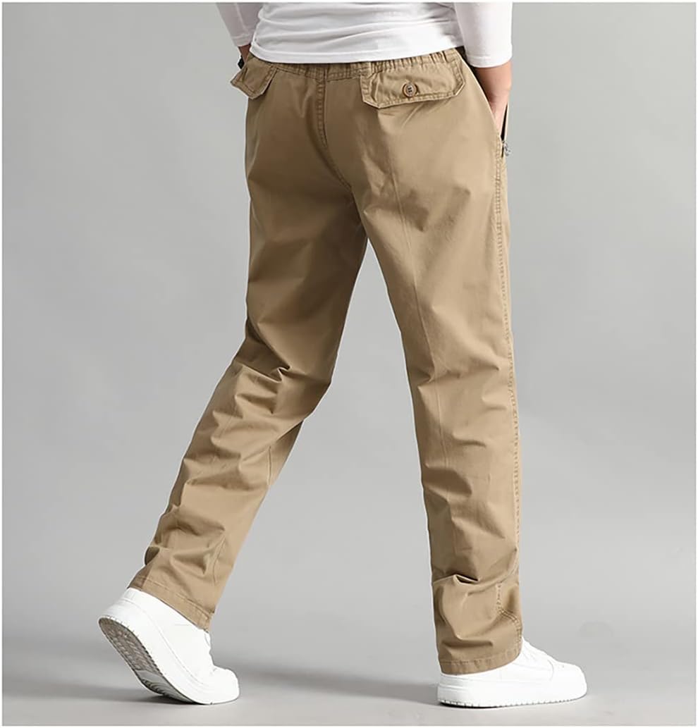 WZIKAI Mens Cargo Pants,Elastic Waist Sweatpants for Men Casual Long Trousers Light Jogger Pants - Image 3