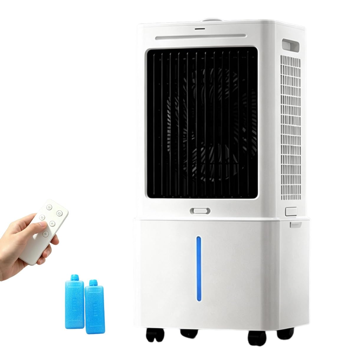 Enfriador De Aire Evaporativo 12/25L, Climatizador Evaporativo 3 En 1 | Con control remoto, 2 hieleras, 3 velocidades con 12 temporizadores(25L)