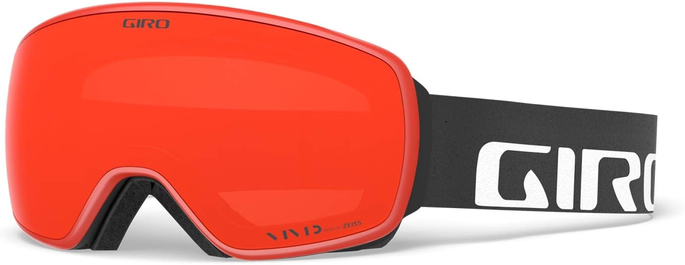 Giro Agent Adult Snow Goggles Quick Change with 2 Lenses Black Wordmark Vivid Ember/Vivid Infrared