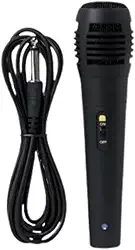 Microfone Dinâmico com Cabo de 3 Metros e Adaptador P10 – Alta Sensibilidade, Som Profissional e Redução de Ruídos – Ideal para Voz, Palestras e Karaokê