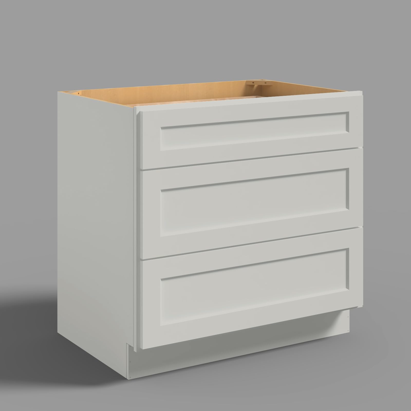 Hausvita 36" 3-Tier Undermount Kitchen Drawer Cabinet, RTA Storage Drawer, Full Extension Soft Close Slides, Ample Storage Organizer, MDF &amp; Plywood with UV Coating