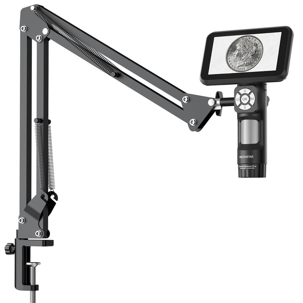Andonstar AD115-Arm Digital Microscope 5 inch LCD screen