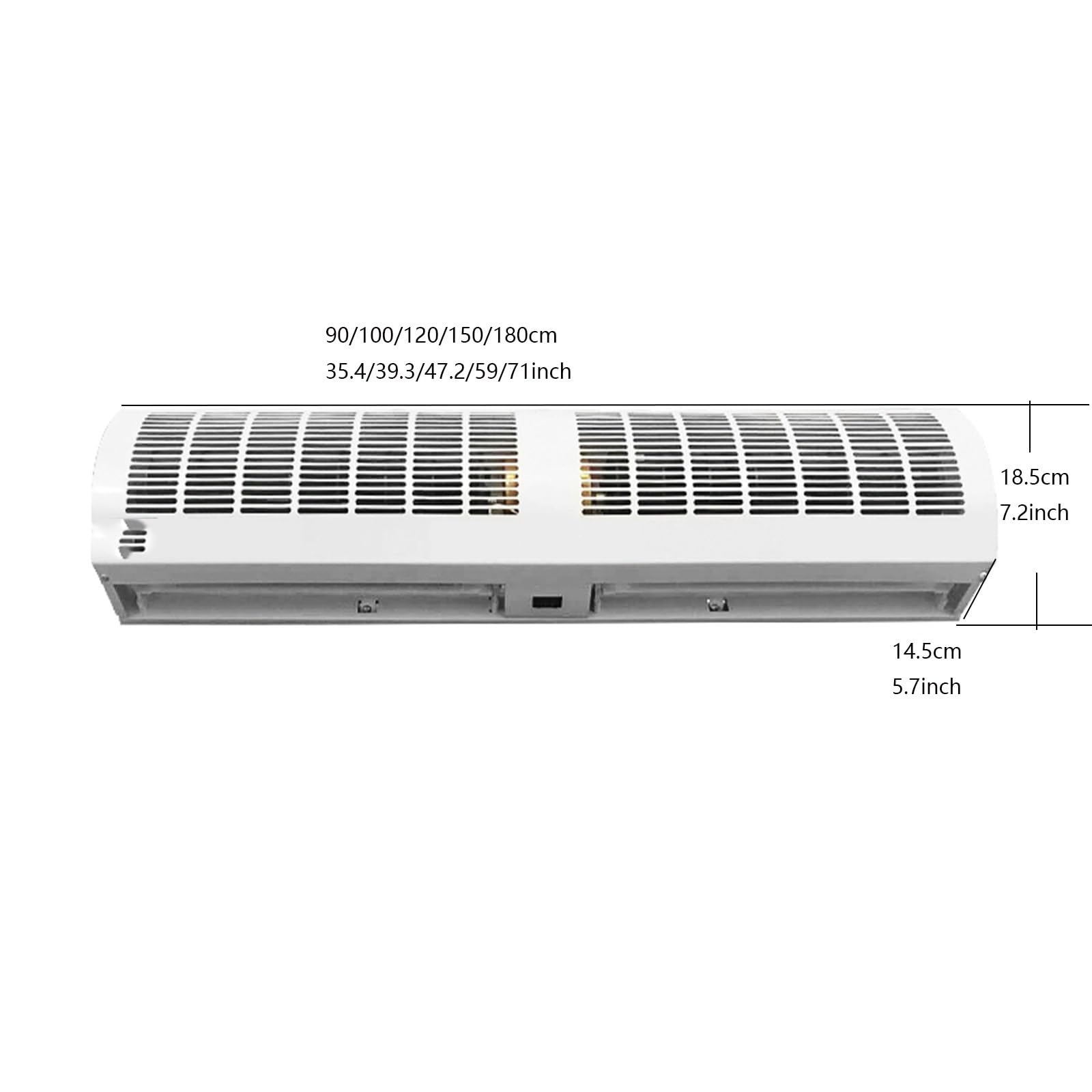 Cortina de Aire Blanca montada en la Pared con Control Remoto, Cortina de Aire Interior, 90 cm, 100 cm, 120 cm, 150 cm, 180 cm, Cortina de Aire Que Ahorra energía(150cm)