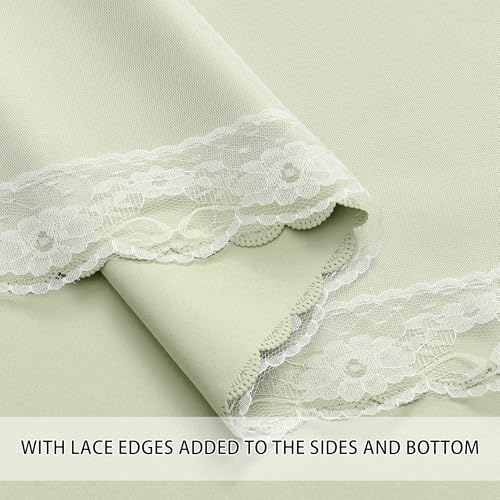 Image of XiDi Green Curtains for Bedroom, Girls Room Blackout Curtains, Kids Room Darkening Curtains, Light Green Decor, 1 Panel Sage Green /34 /63 /1