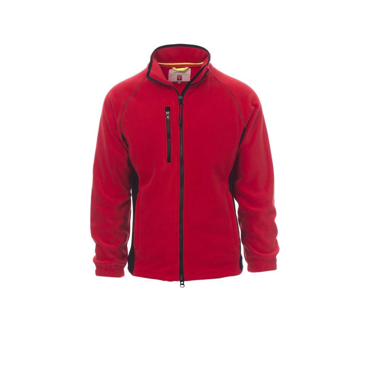 PAYPER Aspen+ Pile Giacca da Uomo 100% Poliestere Chiusura Zip Intera Manica Raglan Elastici stringi Polso Tasca Frontale Verde/Verde Acido