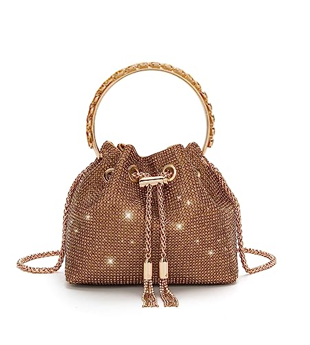 Image of Sweetovo Bling Crystal Rhinestone Purse for Women Sparkly Clutch Handbag Crossbody Bag for Evening Wedding Party Prom