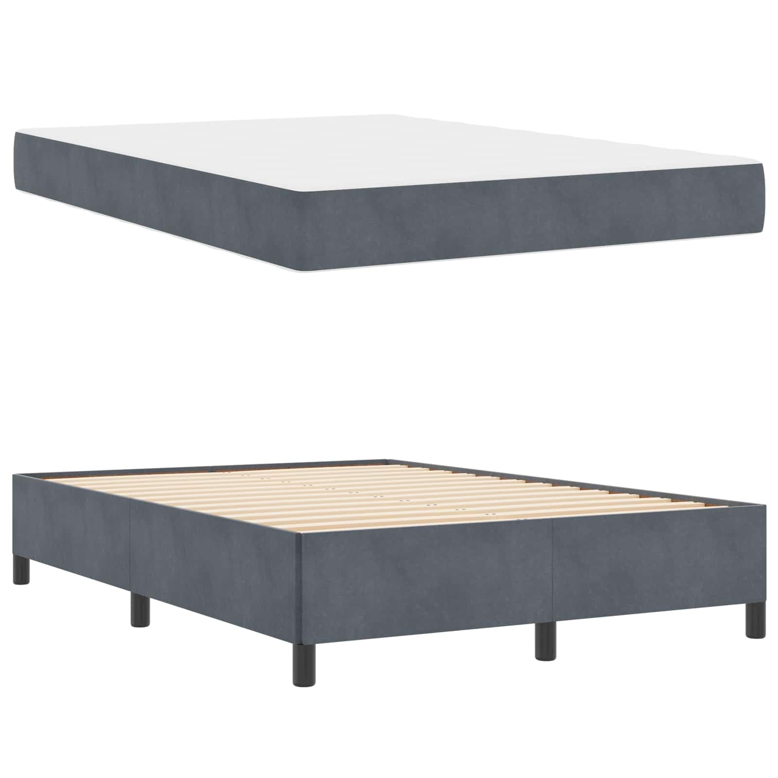 Łóżko z drewna inżynieryjnego z materacem Nowoczesny minimalistyczny design