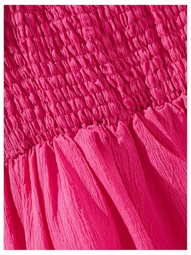OYOANGLE Girl's Ruffle Cap Sleeve Square Neck A Line Short Dress Shirred Party Dresses4