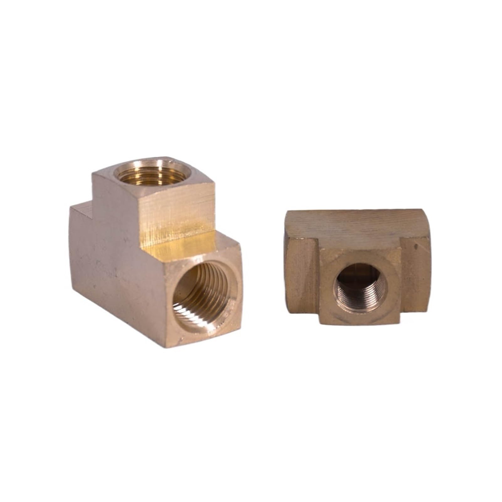 Raccordo a T femmina NPT da 1/8" 1/4" 3/8" 1/2" Raccordo a T in ottone a 3 vie for acqua, gas e carburante(NPT Female,SQUARE PIPE_1/2")
