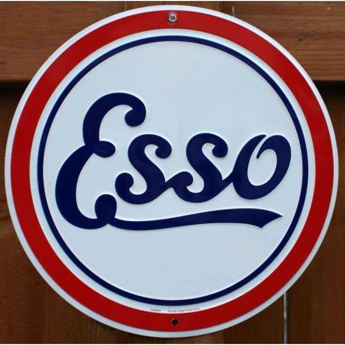 Inconnu hotrodspirit - Plaque Esso Ronde Deco tole Metal Affiche Deco Garage Huile