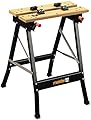 Meister Banco lavoro e morsa - Portata 150 kg - Grande piano - Scala, angoli stampati - Pieghevole, versatile/Banco con morse/Tavolo lavoro regolabile / 9079100