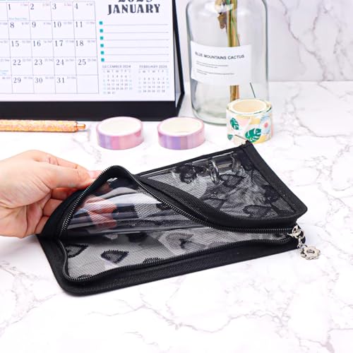 Image of Black A6 Binder Zipper Lace Lover Budget Planner Cover | 6 Rings