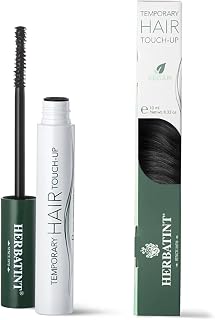 Herbatint Temporary Hair Touch-Up Negro | Máscara para el Cabello para el Retocado Instantáneo del Crecimiento | Cobertura Temporal, Dermatológicamente Probado, 93% Ingredientes de Origen Natural