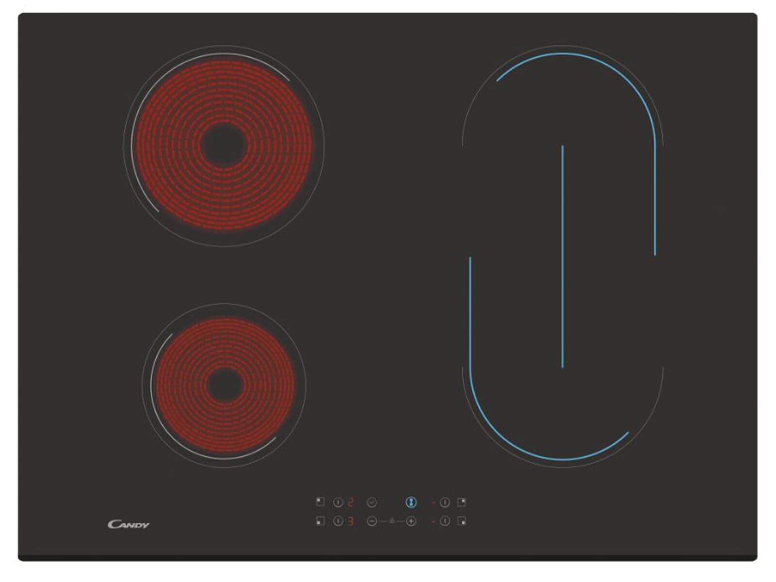 Candy 33801783 Piano Cottura Incasso Vetroceramica, Nero, 50 x 700 x 520 mm