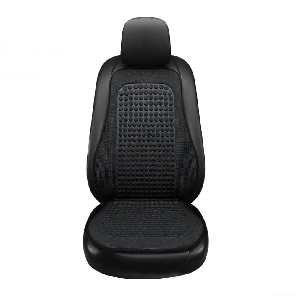 Tapis rafraîchissant en tissu de soie pour sièges avant de voiture, conçu pour améliorer la circulation de l'air et fournir un soutien rafraîchissant pendant les journées chaudes (noir)