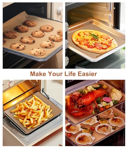 Image of Parchment Paper Baking Sheets, 9 x 13 Inch, 70 PCS Brown | Precut, Non-Stick, Unbleached, For Baking, Air Fryer, Grilling, Steaming, For Bread, Cookies & Cupcakes