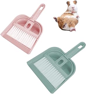2 Stück Kleintierkäfigreiniger Meerschweinchen Besen Bürste Kehrschaufel Haustier Reinigung für Meerschweinchen Katzen Igel Hamster Chinchillas Kaninchen Reptilien product image