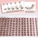 Brown Lash Clusters Natural Lash Extensions Wispy Eyelash Clusters 154 Pcs C-Curly Lashes Clusters for Everyday Wear Beginner Friendly Dark Brown Cluster Eyelash Extensions by Mavphnnee
