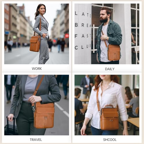 Image of 13 Inch Laptop Shoulder Bag Leather Carrying Case for Macbook Air 13 inch M5-M2 / MacBook Neo 13 A18 /iPad Air 13 inch /Pro 13 inch M5 M4 M3