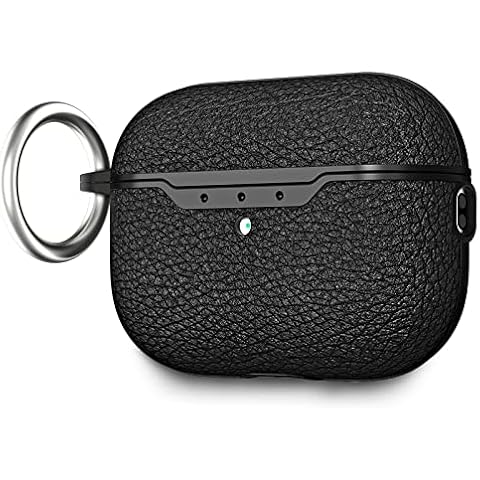 AKABEILA Case for AirPods Pro 2 Case Cover with Carabiner, TPU Litchi Texture AirPods Pro 2 2022 Charging Case AirPods Pro 2nd Generation Cover Front LED Visible Cover