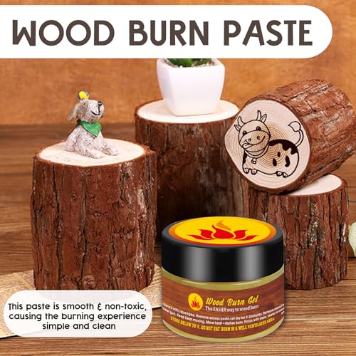 Wooden Burning Paste, 4 OZ Wood Burn Gel with Silicone Squeegee for Crafting Drawing and DIY Arts - Image 3