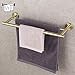 GERZWY Bathroom Hardware Set 4 Pieces Brushed PVD Zirconium Gold SUS 304 Stainless Steel Bathroom Hardware Accessories Sets Wall Mounted Double Towel Bar Towel Holder Hook Toilet Paper Holder