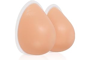 Nippleless Waterdrop Silicone Breast Forms with Nipple Set