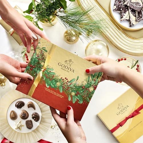 Godiva Assorted Chocolate Holiday Gold Gift Box 36