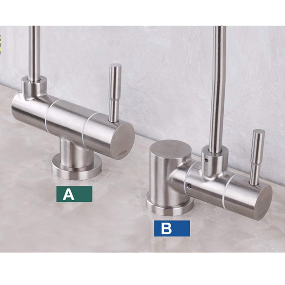 Grifo de agua pura para fregadero de cocina, acero inoxidable 304, diseño de cuello de cisne de 1 5 cm o 1 10 cm, ajustable, fácil instalación, compatible con sistema de ósmosis inversa