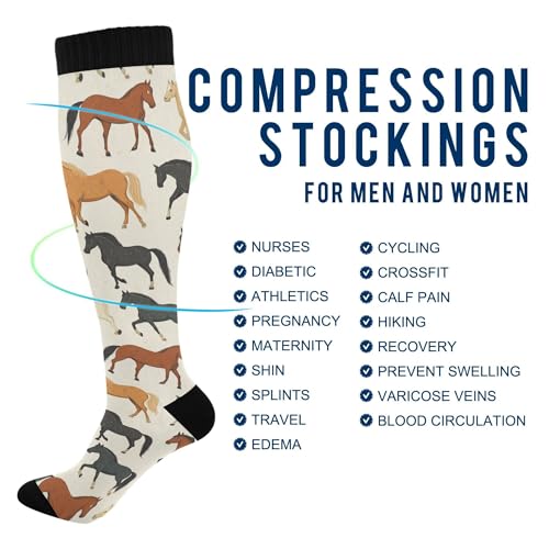 Image of Fisyme Socks for Women Men, Warm Comfort Athletic Crew Running Hiking Cycling Compression Socks