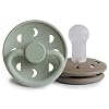 Frigg Moon SilkySoft Silicone Baby Pacifier | Made in Denmark | BPA-Free SagePortobello, 6-18 Months