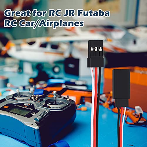 Image of Frienda 15 Pieces 3-pin Servo Extension Cables Servo Extension Cord Male to Female Rc Wire Cable Connectors Compatible with Rc Jr Futaba Car Airplanes(11.8 Inch)